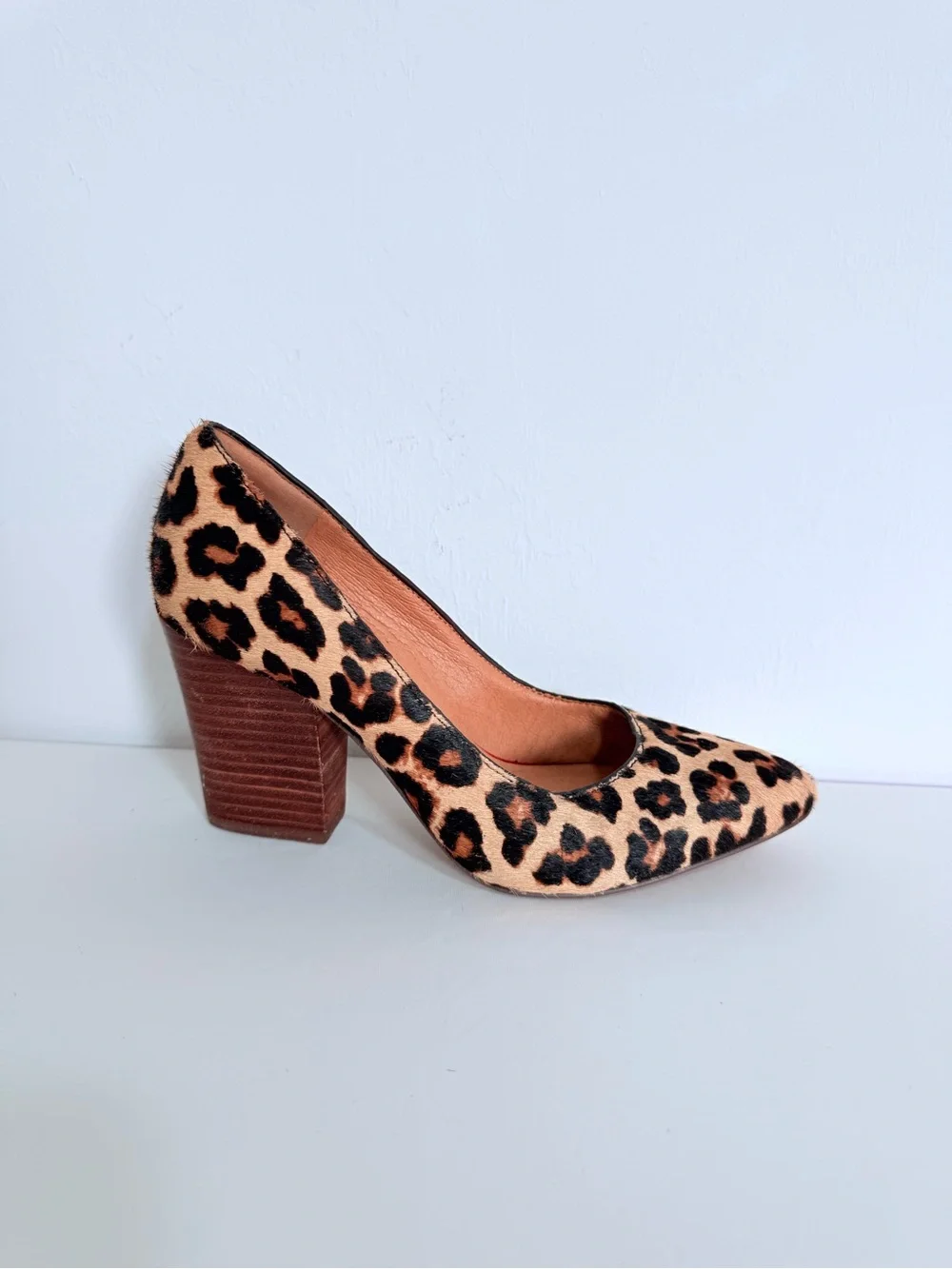 DSW Crown Vintage Leopard Print Block Heel Pumps - Tan Brown & Black